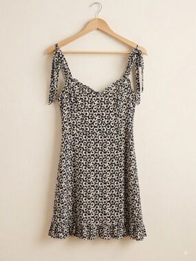 Lulus Daisy Floral Print Tie-Strap Mini Dress | Size M